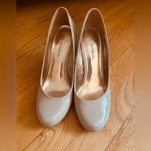 GEORGE PUMP‎ WOMENS GLOSS TAN TO SLIP-ON DRESS HEELS, CHOOSE SIZE 8
